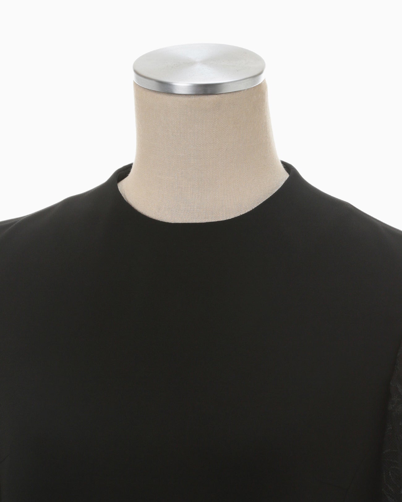 Floral Lace Sleeve Shirt - black