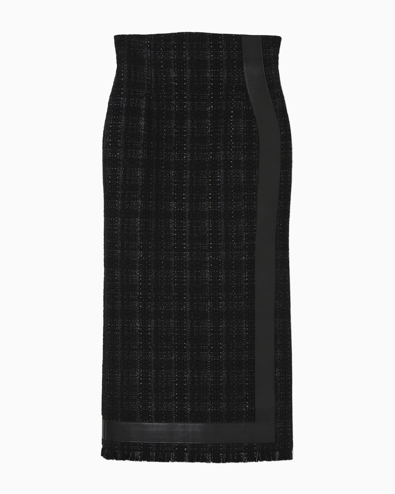 Cracted Tweed Skirt - black