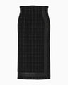 Cracted Tweed Skirt - black