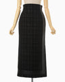 Cracted Tweed Skirt - black