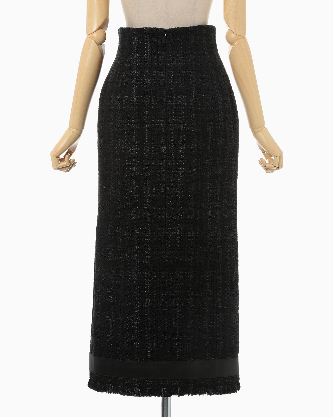 Cracted Tweed Skirt - black