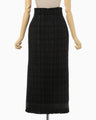 Cracted Tweed Skirt - black