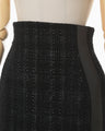 Cracted Tweed Skirt - black