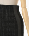 Cracted Tweed Skirt - black