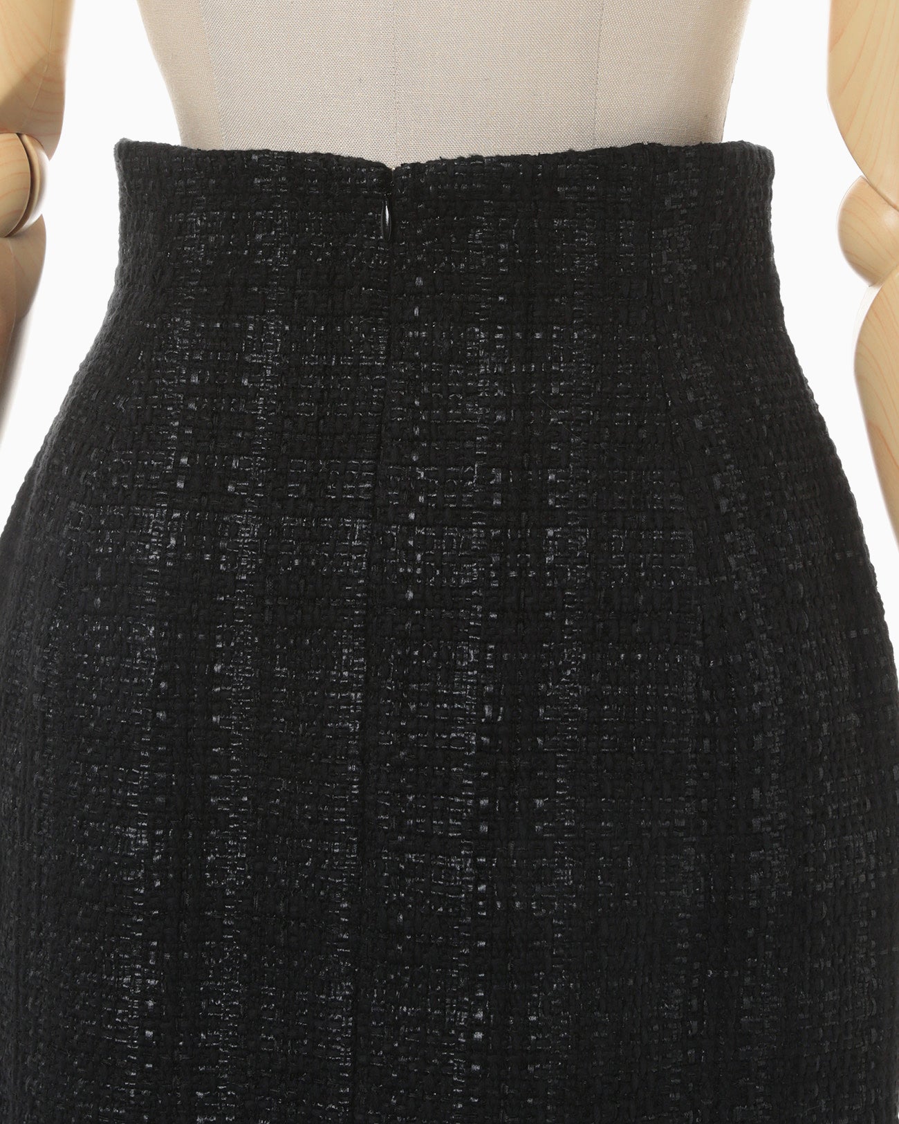 Cracted Tweed Skirt - black