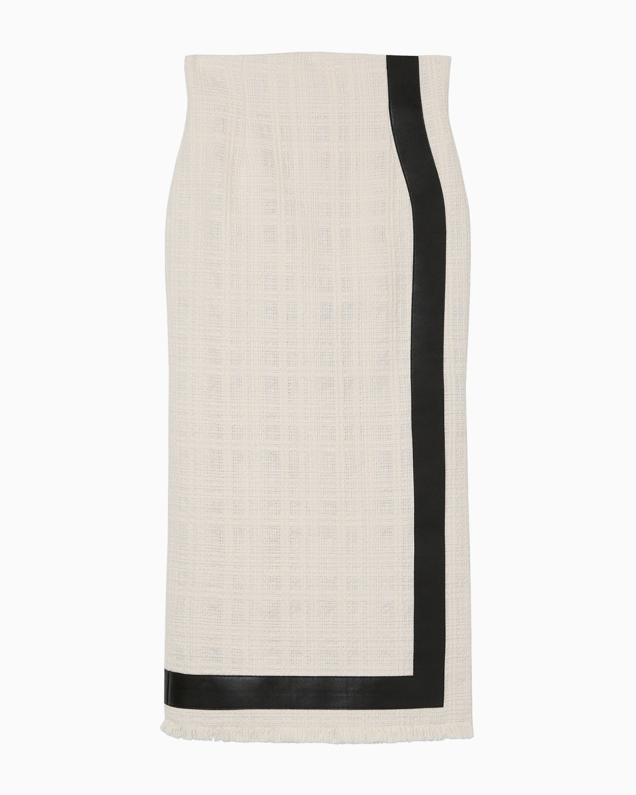 Cracted Tweed Skirt - ecru