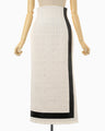 Cracted Tweed Skirt - ecru