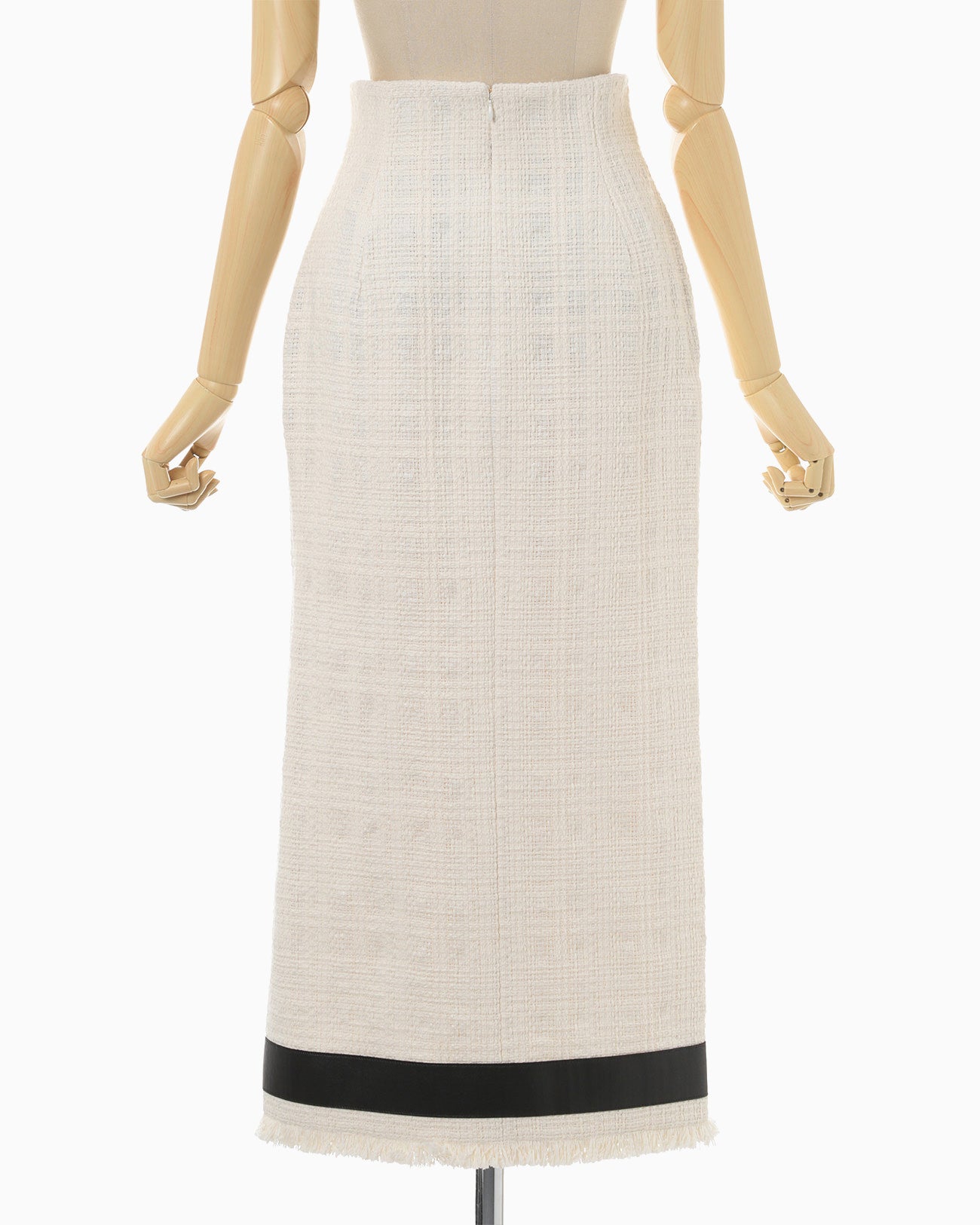 Cracted Tweed Skirt - ecru