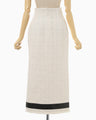 Cracted Tweed Skirt - ecru