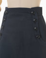 Cotton Linen Twill Skirt - navy