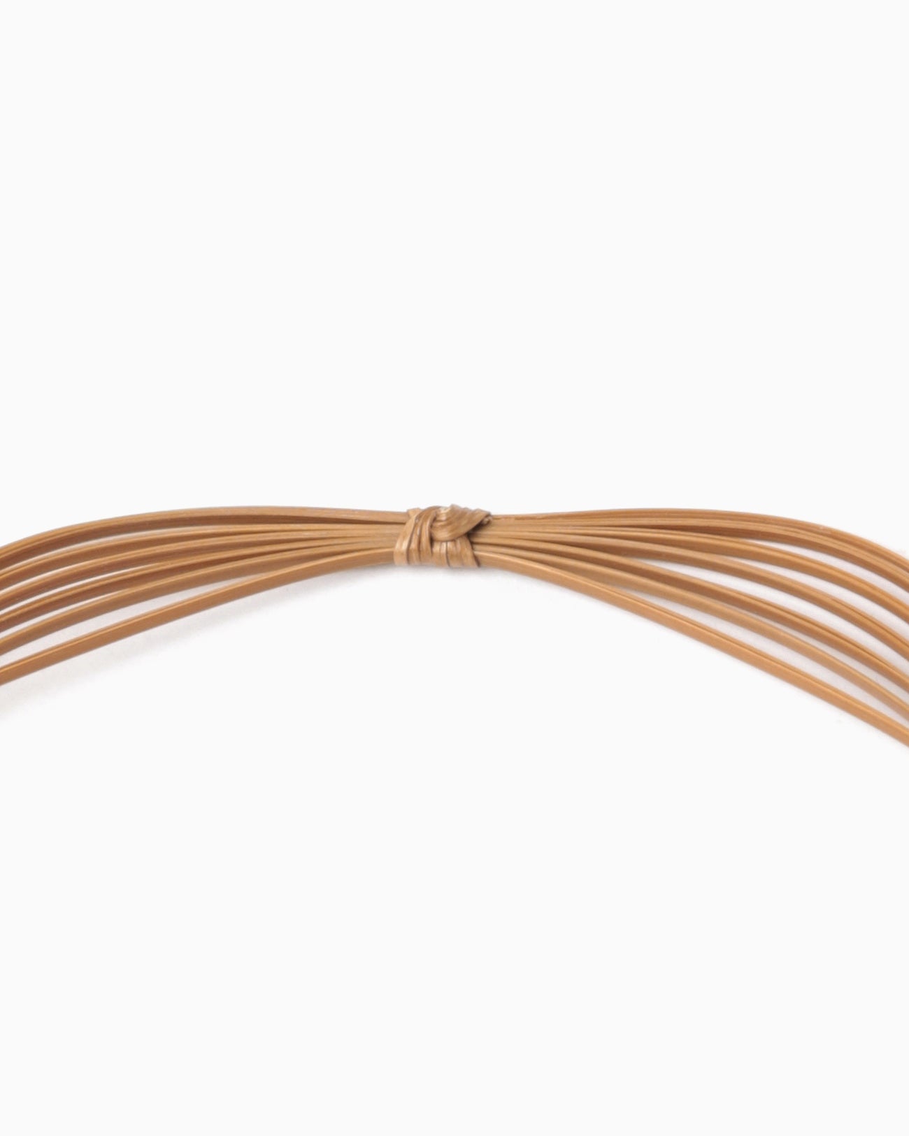 Bamboo Bundled-Plait Necklace - brown