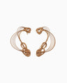 Bamboo Bundled-Plait Ear Cuff - brown