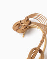 Bamboo Bundled-Plait Ear Cuff - brown