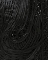 Cord Embroidery "Hanakago" Tote Bag - black