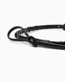Basket Detailed Leather Belt - black