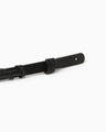 Basket Detailed Leather Belt - black