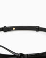 Basket Detailed Leather Belt - black