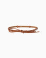 Basket Detailed Leather Belt - brown