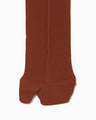 Bamboo Motif Sheer Tabi Socks - brown