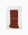 Bamboo Motif Sheer Tabi Socks - brown