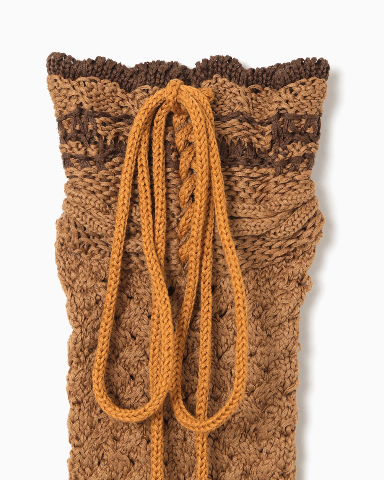 Knitted Tabi Socks - brown