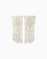 Knitted Tabi Socks - white