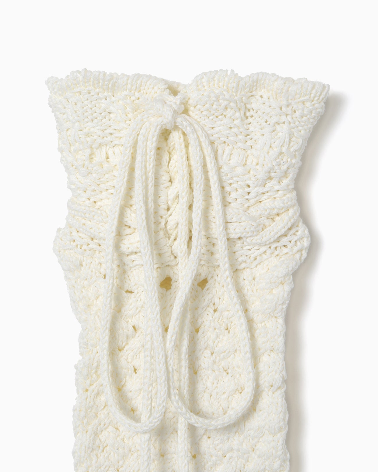 Knitted Tabi Socks - white