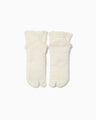 Knitted Tabi Socks - white