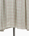 Linen Mix Ombre Check Flared Dress - mint green