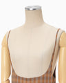 Linen Mix Ombre Check Camisole Dress - brown