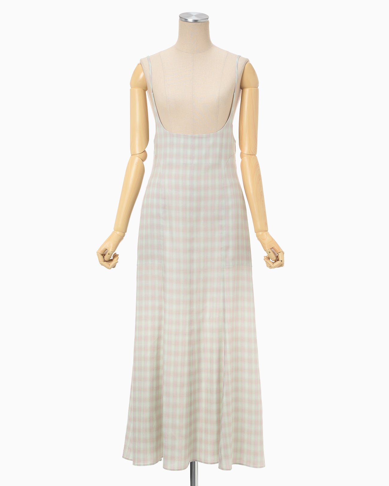 Linen Mix Ombre Check Flared Dress(1 BROWN): Mame Kurogouchi