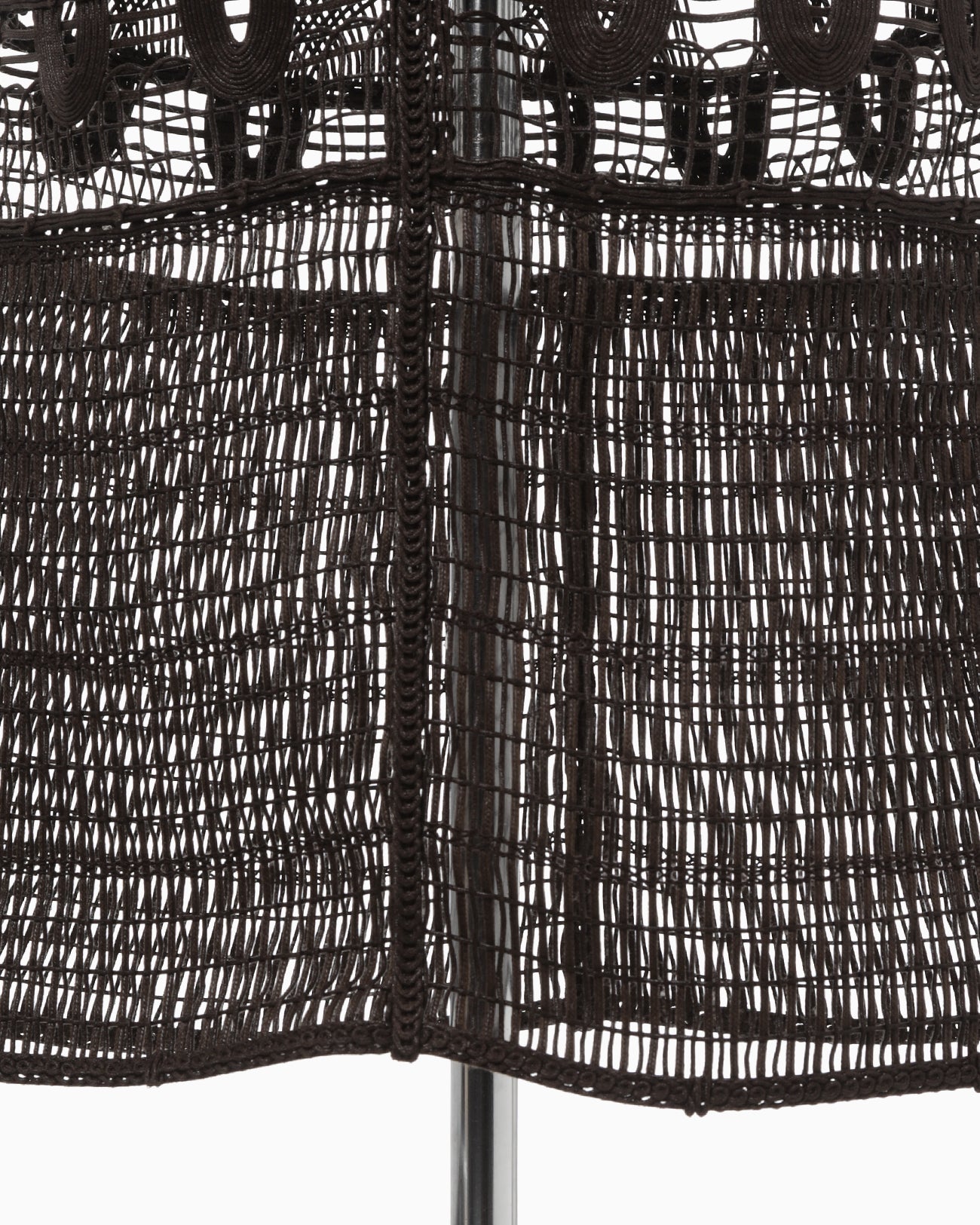 Cord Embroidery "Hanakago" Dress - brown