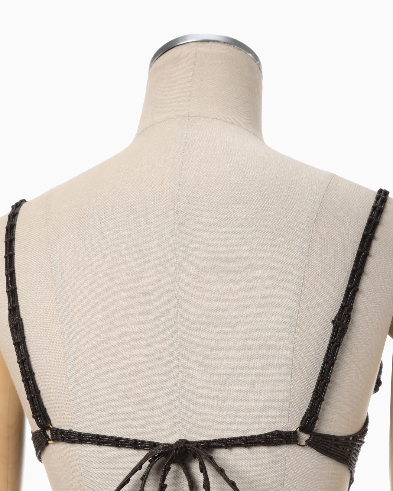Cord Embroidery "Hanakago" Dress - brown
