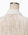 "Arimatsu Shibori" Ombre Dyed Silk Shirt Dress - white