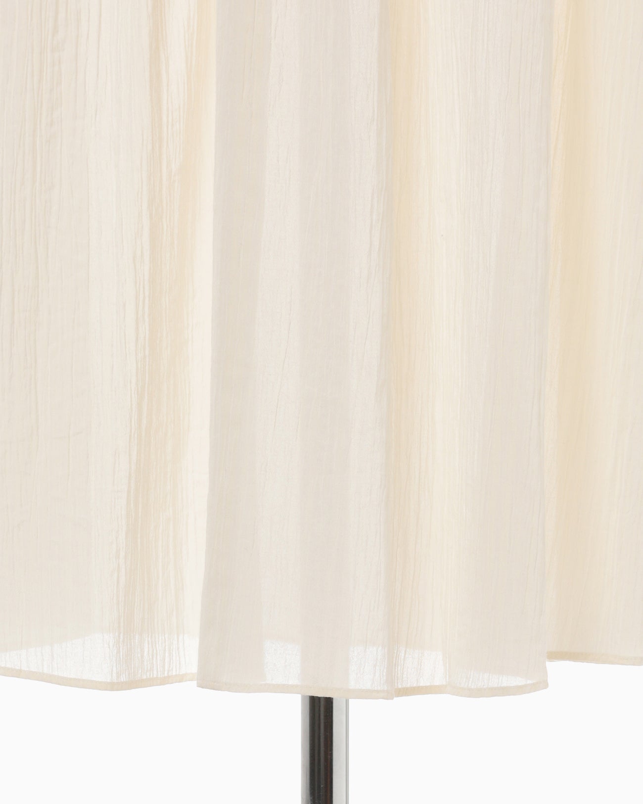 Stripe Shirring Jacquard Dress - ecru