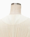 Stripe Shirring Jacquard Dress - ecru