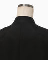 Silk Wool Double Cloth Stand Collar Jacket - black