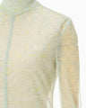 Marble Printed Plaid Sheer High Neck Top - mint green