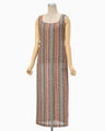 Raschel Stripe Jersey Sleeveless Dress - multi