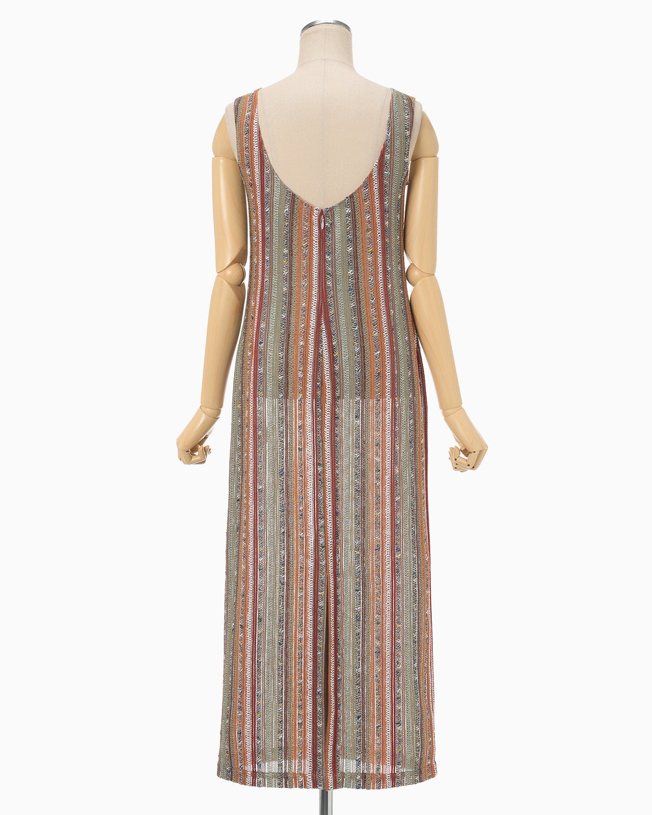 Raschel Stripe Jersey Sleeveless Dress - multi
