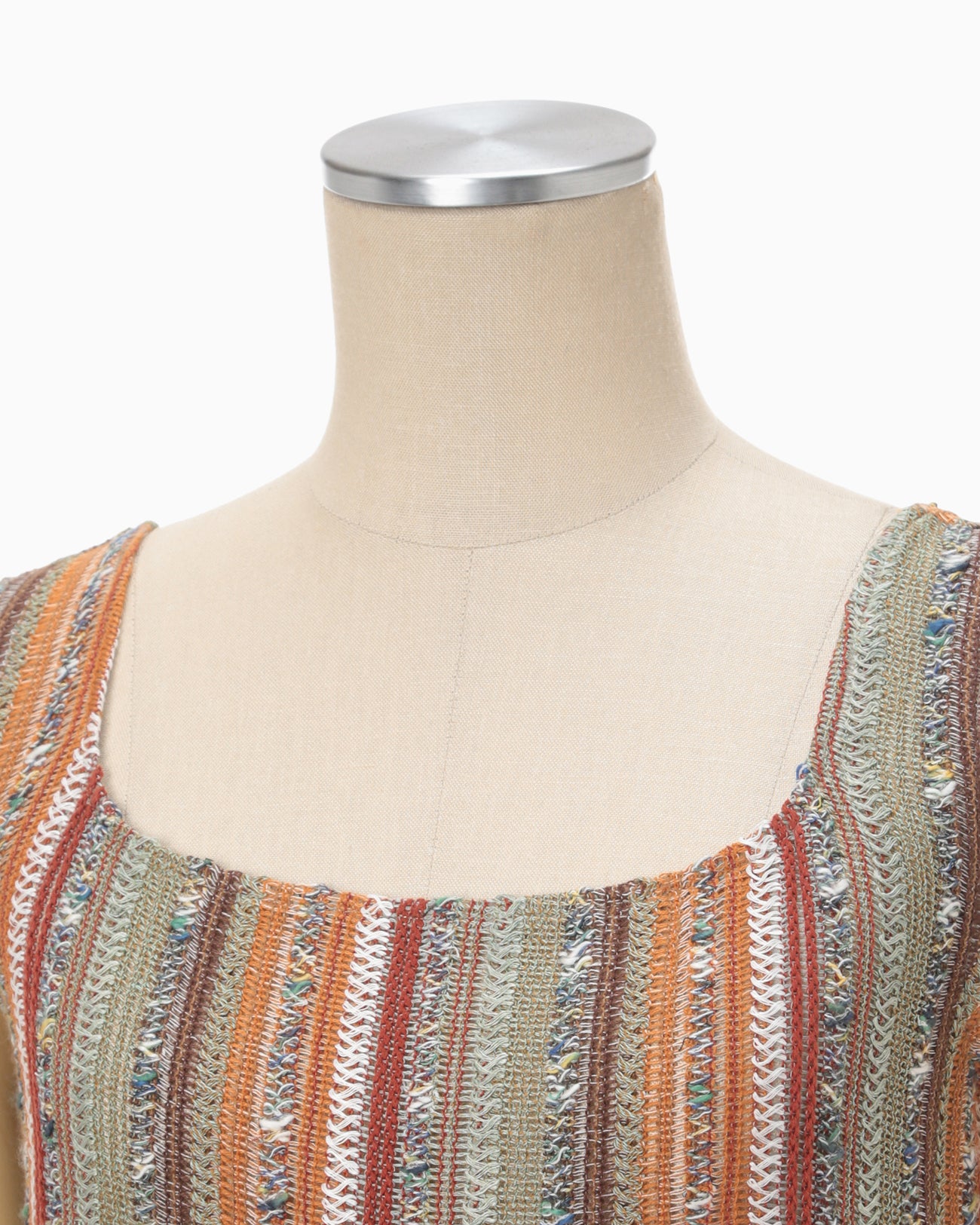 Raschel Stripe Jersey Sleeveless Dress - multi