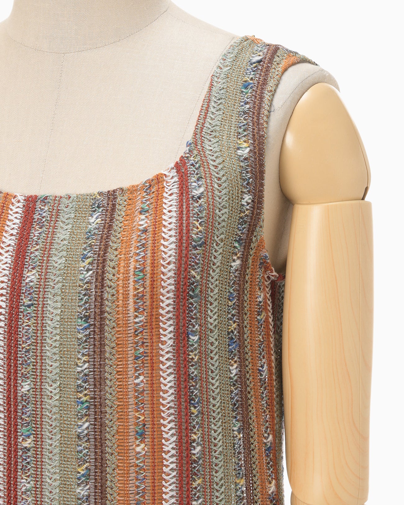 Raschel Stripe Jersey Sleeveless Dress - multi