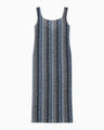 Raschel Stripe Jersey Sleeveless Dress - navy