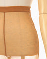 Marble Printed Plaid Sheer Leggings - brown