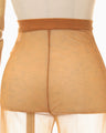 Marble Printed Plaid Sheer Leggings - brown