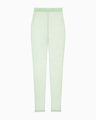 Marble Printed Plaid Sheer Leggings - mint green