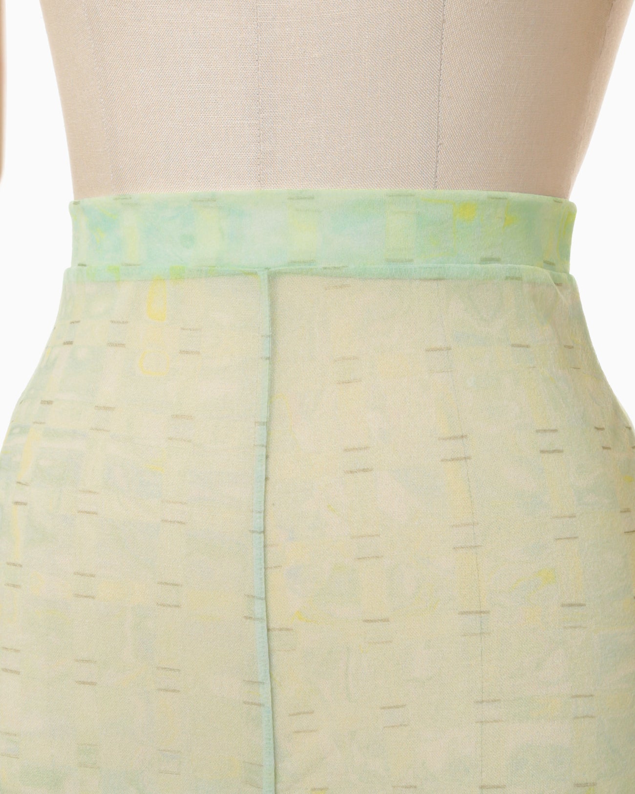 Marble Printed Plaid Sheer Leggings - mint green