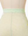 Marble Printed Plaid Sheer Leggings - mint green