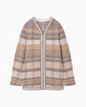 Basket Motif Knitted Jacket - brown