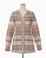 Basket Motif Knitted Jacket - brown